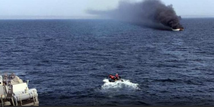 Yacht catches fire off Silivri coast, two people lose their lives in the blaze